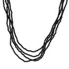 Mehrlagige Thai schwarze Spinell-Halskette image number 3