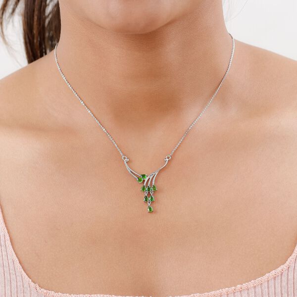 Nat&uuml;rliche Chromdiopsid-Halskette - 1,31 ct. image number 2