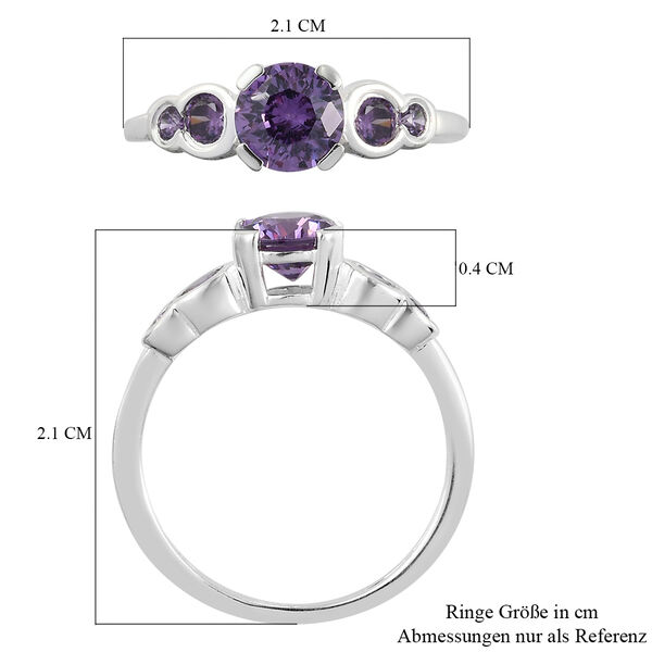 LUSTRO STELLA Amethyst Zirkonia Ring 925 Silber image number 7