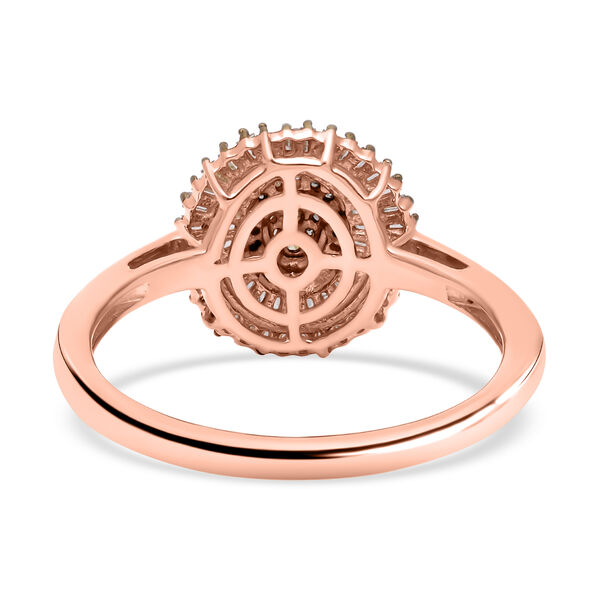 Natürlicher Champagner Diamant Ring 925 Silber Roségold Vermeil, (Größe 21.00) ca. 0.50 ct image number 5