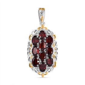 Roter Granat Anhänger Messing ca. 5.75 ct