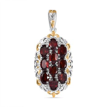 Roter Granat Anh&auml;nger Messing ca. 5.75 ct