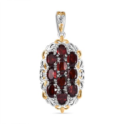 Roter Granat Anh&auml;nger Messing ca. 5.75 ct