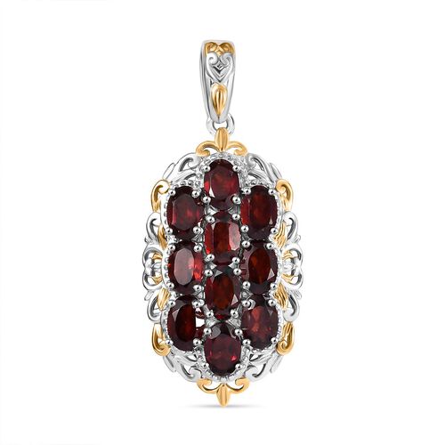 Roter Granat Anhänger Messing ca. 5,75 ct. image number 0