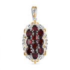 Roter Granat Anhänger Messing ca. 5,75 ct.