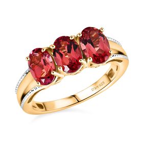 D'Joy Labor Padparadscha Saphir Ring - 3,59 ct.