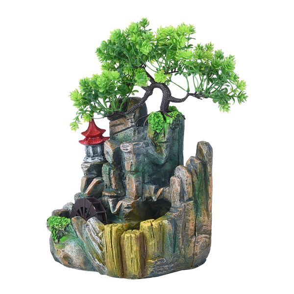 Zimmerbrunnen mit LED-Licht und Nebel, Tempel-Muster image number 2