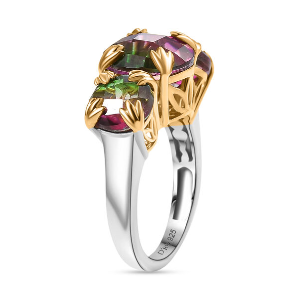 D'Joy Wassermelonen Triplett Quarz zweifarbiger Ring - 6,96 ct. image number 5
