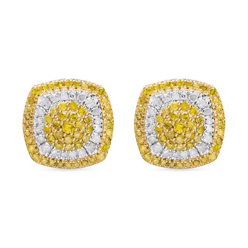 Gelbe und weiße Diamant-Ohrringe - 0,79 ct. image number 0