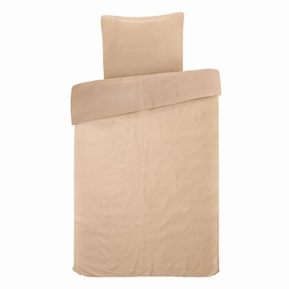 2er-Set Komfort-Bettbezug mit Kupferfaser, Bettbezug 135x200 cm, Kissenbezug 80x80 cm, Braun