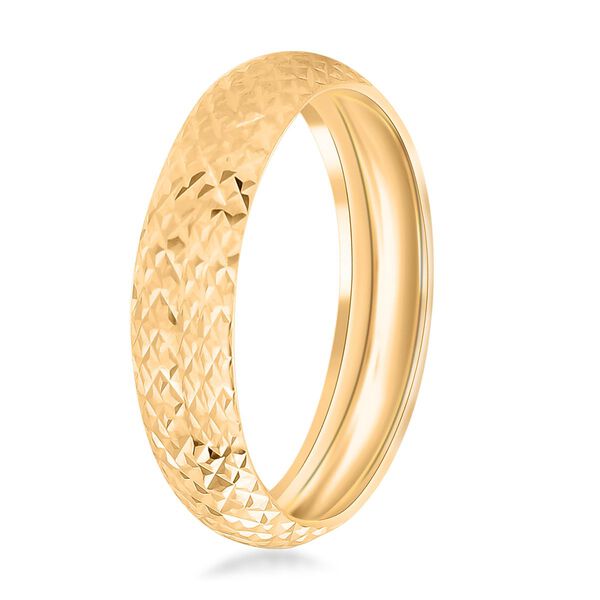 Bandring mit Diamantschliff-Muster in 585 Gold image number 3