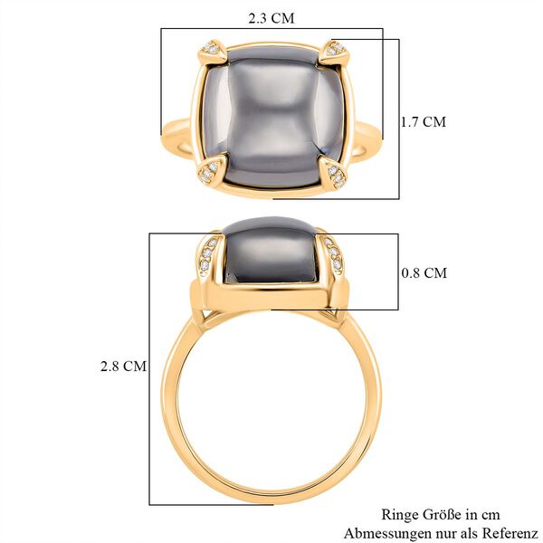 Terahertz Ring Nickelfreies Messing vergoldet (Größe 18.00) ca. 10.00 ct image number 5