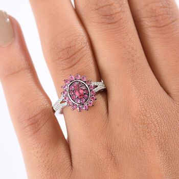 D'Joy AA Rubellit Ring 925 Silber rhodiniert (Gr&ouml;&szlig;e 20.00) ca. 1,04 ct