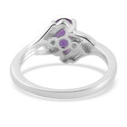 Afrikanischer Amethyst und Zirkon Ring 925 Silber  ca. 0,77 ct image number 5