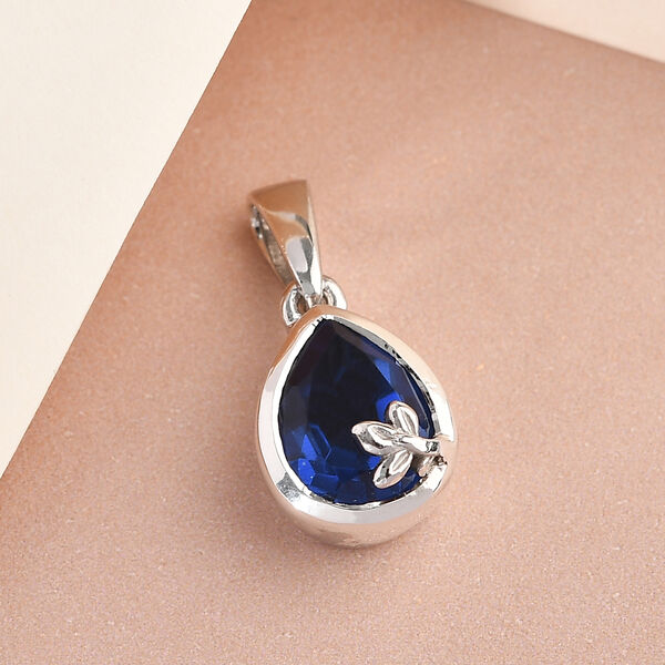 Ceylonfarbener Quarz-Solit&auml;r-Anh&auml;nger, 925 Silber platiniert - 1,97 ct.&nbsp; image number 3