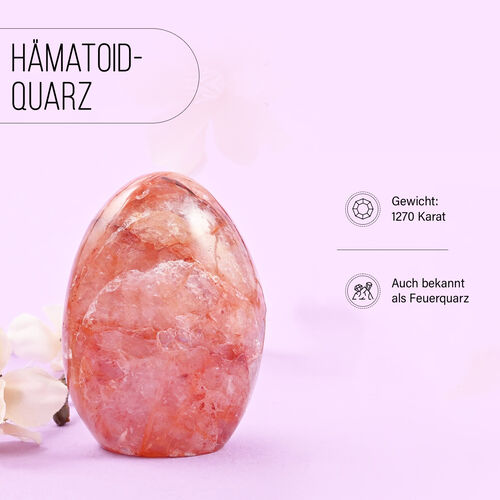 Hämatoid-Quarz, wärmebehandelt - Small ca. 1270 cts image number 1