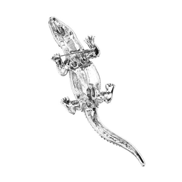 Mehrfarbiger Kristall Brosche Antik-silber-Plattierung image number 4