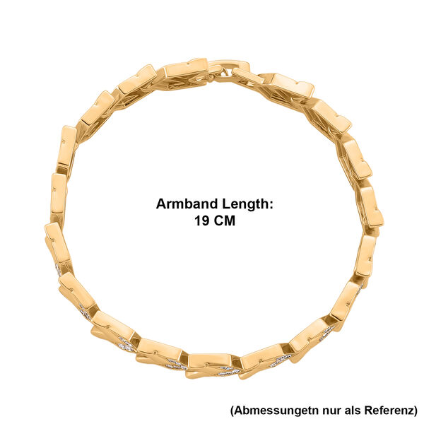 Wei&szlig;er Kristall Armband ca. 19 cm Std Gelb image number 4