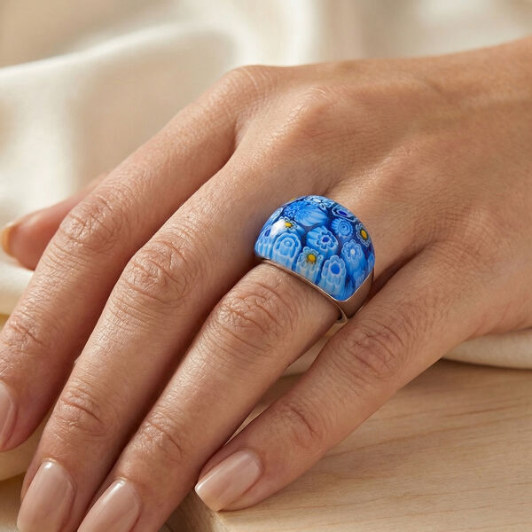 Blauer Ring im Murano-Stil image number 2