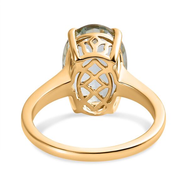 Prasiolith Ring, 925 Silber vergoldet (Gr&ouml;&szlig;e 18.00) ca. 5,54 ct image number 6