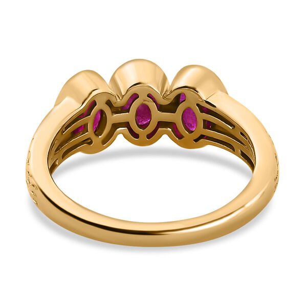Afrikanischer Rubin (Fissure gefüllt) Ring, 925 Silber Gelbgold Vermeil (Größe 19.00) ca. 2.17 ct image number 6