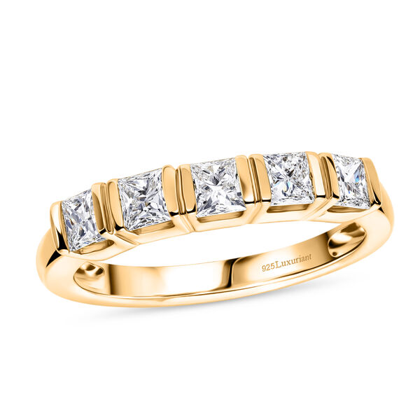 LUXURIANT DIAMOND - Lab Grown Diamant SI-GH Ring 925 Silber 750 Gelbgold vermeil (Gr&ouml;&szlig;e 18.00) (10-15 Werktage Lieferzeit) ca. 1.00 ct image number 4