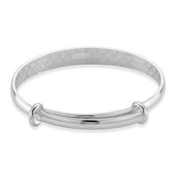 Flexibler Armreif, Klassischer Bangle Still, Messing, Silberfarben