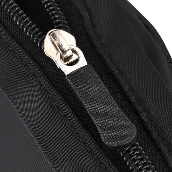 Umh&auml;ngetasche mit mehreren Rei&szlig;verschlussf&auml;chern und RFID-Schutz, 12,5x6x16cm, Schwarz image number 7