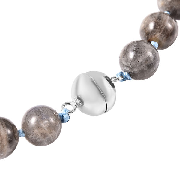 Labradorit Halskette ca. 50 cm lange mit Magnetschloss 925 Silber ca. 322.53 ct image number 5