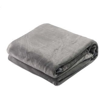 Premium Kuscheldecke aus 100% Mikrofaser, Grau