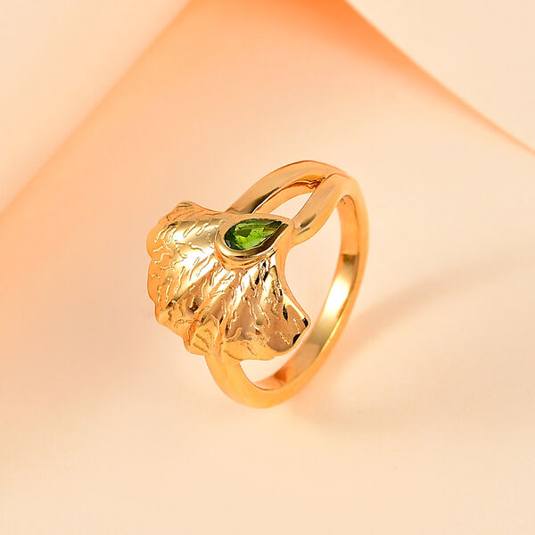 GP Italian Garden Kollektion- AA Natürlicher Chromdiopsid und Kanchanaburi blauer Saphir-Ring - 0,26 ct. image number 2