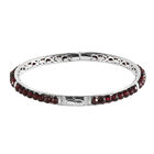 Roter Granat-Armreif, 20 cm, Messing platiniert ca. 33,60 ct image number 3