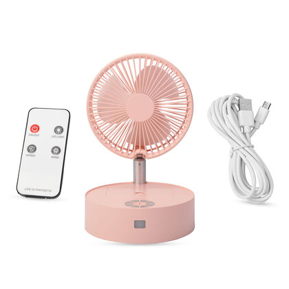 Multifunktionaler, kabelloser Ventilator mit K&uuml;hlfunktion, Rosa