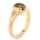Natürlicher Jenipapo Andalusit und Zirkon Ring 925 Silber Gelbgold Vermeil (Größe 16.00) ca. 1,37 ct image number 4