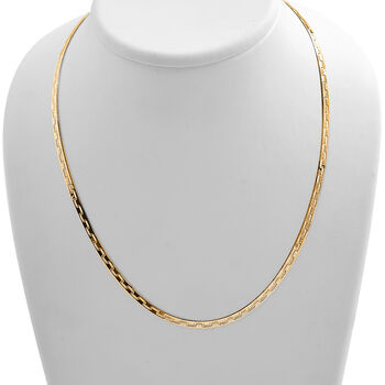 Fischgr&auml;tenkette in vergoldetem Silber 43cm