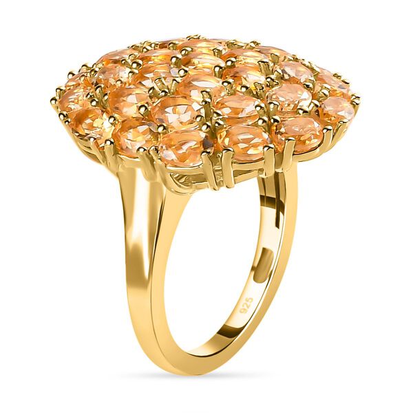 Citrin Ring, 925 Silber Gelbgold Vermeil (Gr&ouml;&szlig;e 19.00) ca. 5,21 ct image number 5