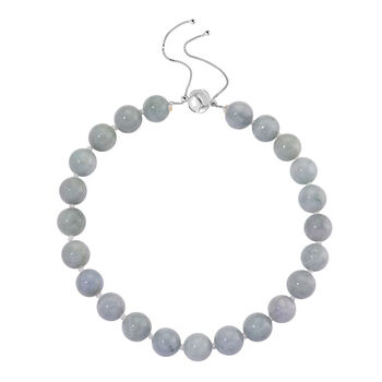 Nat&uuml;rliche wei&szlig;e flexible Jadeite Jade Halskette und Armband