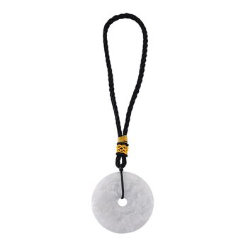 Zwei-Drachen-H&auml;ngedekor aus Myanmar Jadeit Typ A, naturbelassene Schnitzarbeit, ca. 5 cm