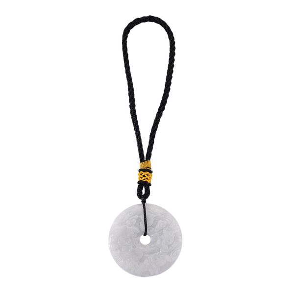 Zwei-Drachen-H&auml;ngedekor aus Myanmar Jadeit Typ A, naturbelassene Schnitzarbeit, ca. 5 cm image number 3