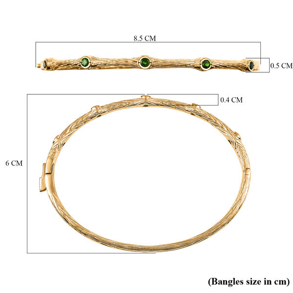 Nat&uuml;rlicher Chromdiopsid Armreif ca. 19 cm Nickelfreies Messing ca. 0.61 ct image number 5