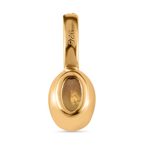 AA Nat&uuml;rlicher, goldener Tansanit und Zirkon-Anh&auml;nger image number 5