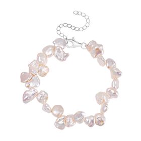 Flexibles, weißes Süßwasser Perle Armband