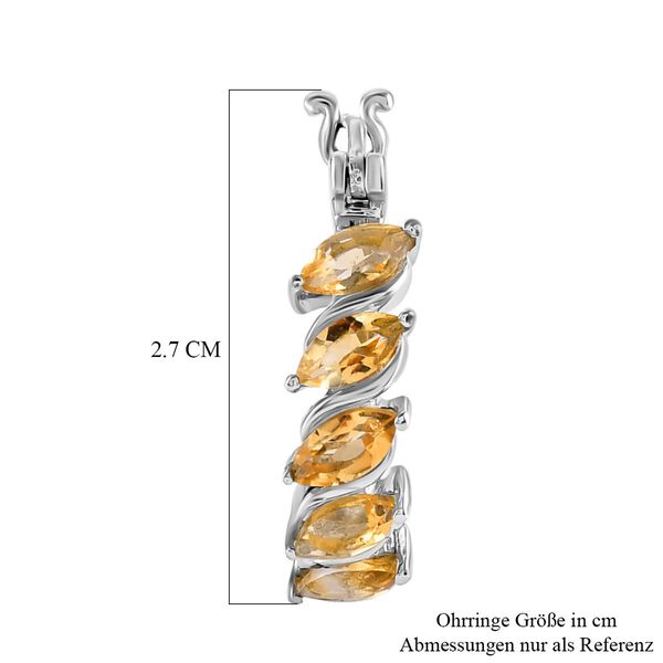 Citrin Creolen, 316L Edelstahl ca. 2.54 ct image number 5