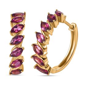 Rhodolith Granat Ohrringe - 4,27 ct.