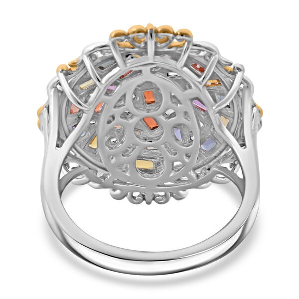 Mehrfarbiger Saphir und Zirkon Ring - 3,6 ct. image number 4