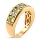 Natürlicher Peridot und Zirkon-Ring, 925 Silber vergoldet  ca. 2,07 ct image number 4