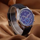 William Hunt - Echtleder-Armbanduhr im Hollywood-Glamour-Stil, 5ATM Wasserdicht, Japanisches Uhrwerk, blau image number 1