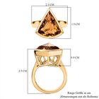 Citrin Ring, 925 Silber Gelbgold Vermeil, (Größe 17.00) ca. 5.59 ct image number 6