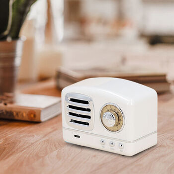 Retro Bluetooth Lautsprecher, Gr&ouml;&szlig;e 9,8x5,8x7,2 cm, Wei&szlig;