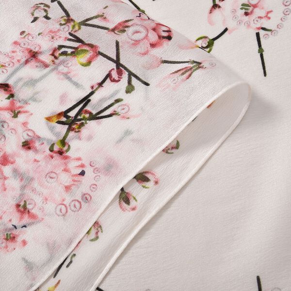 LA MAREY - 100% Maulbeeren-Seidenschal, Chiffon, 60x170 cm, Wei&szlig; image number 11